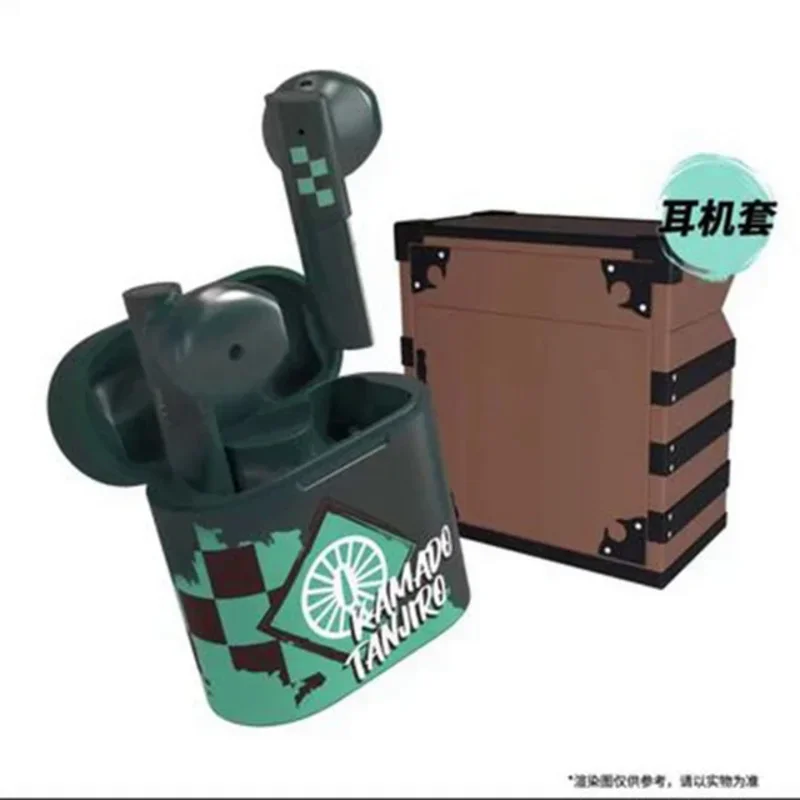 Demon Slayer Tanjirou Nezuko Theme Bluetooth Headset Japan Anime Official Peripheral Cosplay Prop Gift Halloween 2024 New M17