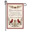 Hafhue Gone Yet Not Forgotten 12 x 18 Inch Cardinal Memorial Garden Flag llz