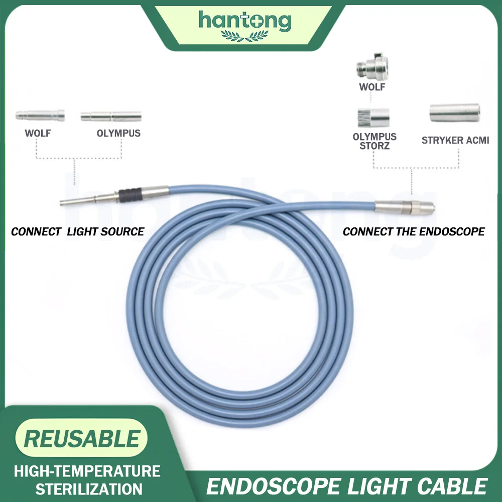 Medical Endoscope Light Source Optical Fibers Cables  2m 2.5m 3m Fit Storz Wolf Interface Autoclav