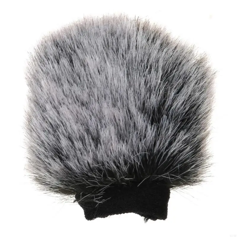 

918F Artifical Furry Wind Muff for ZV1 VLOG Microphones Windshield Mic Windscreens