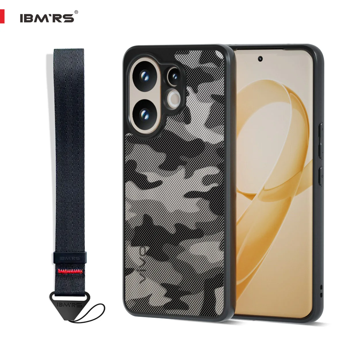 

Multi-Model Case for VIVO V60/S30/T4 Pro 5G, Camo Cover with Hand Strap, Dual Layer Hybrid Protection, Anti-Drop Anti-Scratch