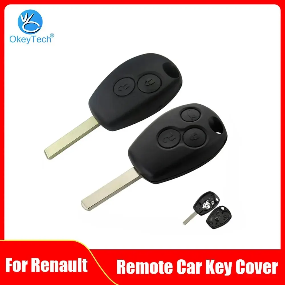 OkeyTech Remote Key Shell For Renault Duster Modus Clio 3 Twingo DACIA Logan Sandero Kangoo For Nissan Car Alarm Key Case