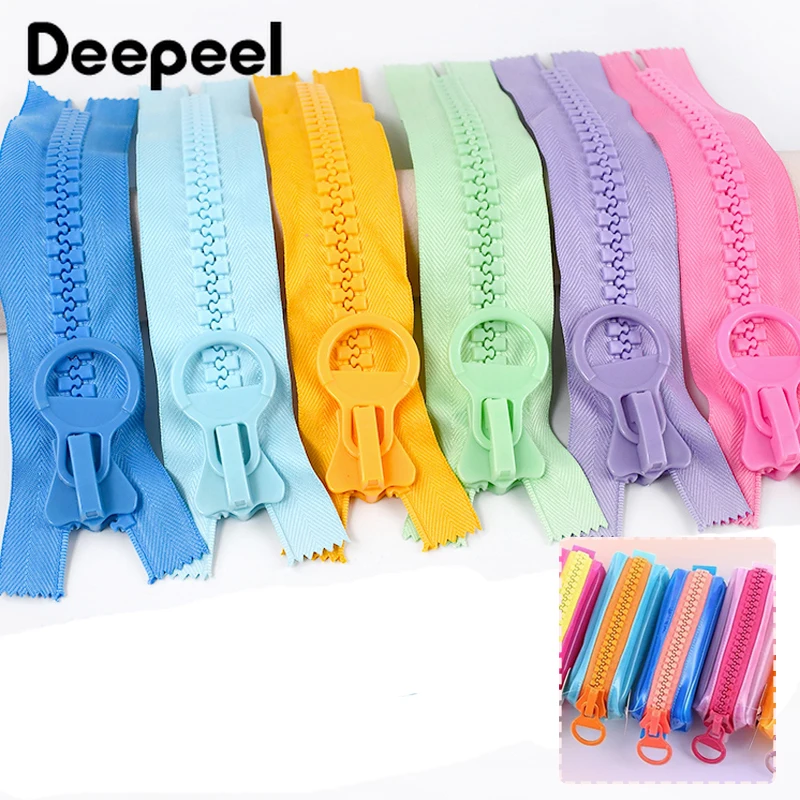 

2/5/10Pcs 20# Colorful Resin Zippers 25cm Zipper Repair Kit for Bags Pencil Case Clothes Zip Pulls DIY Sewing Accessories