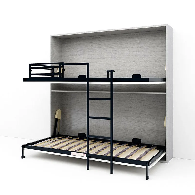 Multifunctional mother and child double invisible frame upper and lower bunk double folding