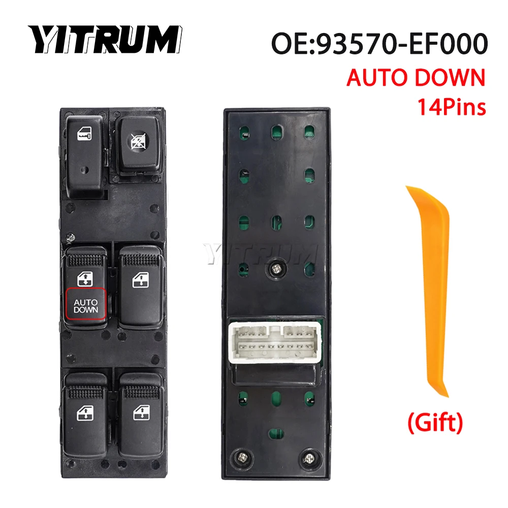 

YITRUM 93570-EF000 93570EF000 Electric Power Window Switch Lifter Control Button For Kia Sportage 2005 2006 2007 2008 2009 2010