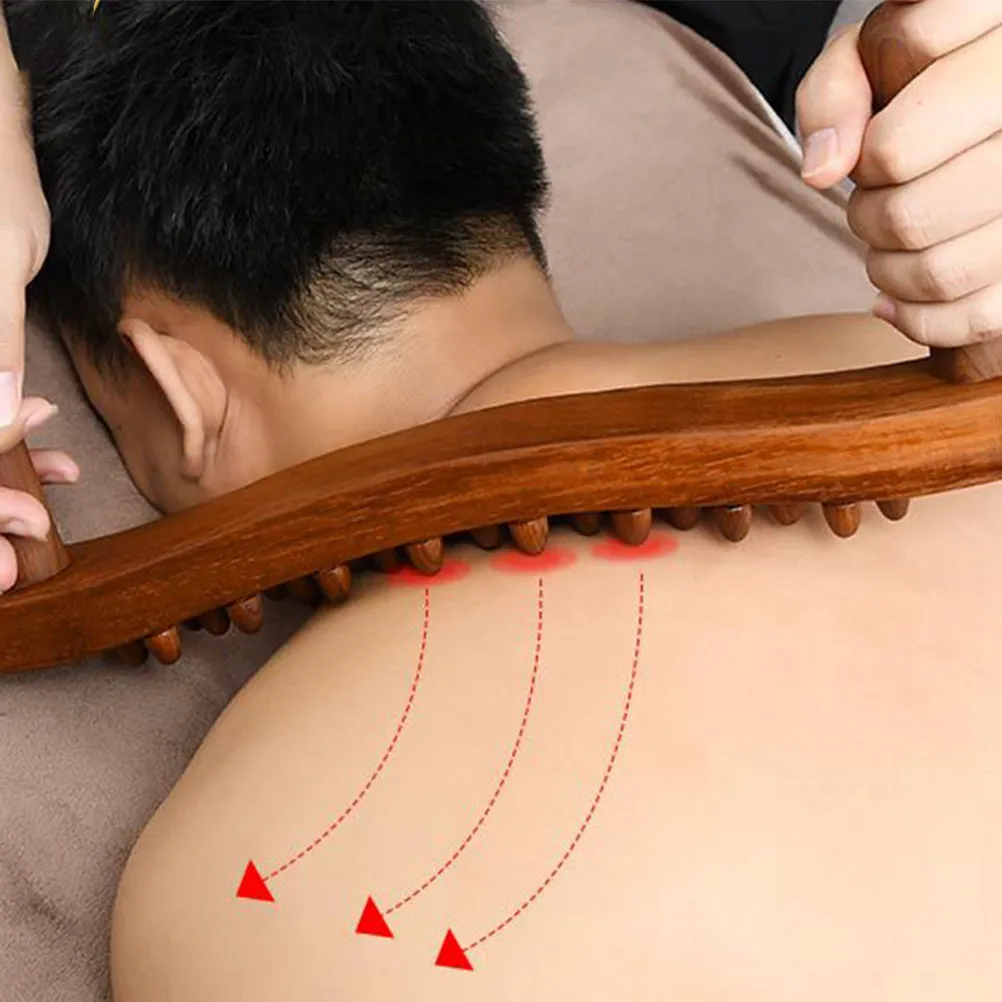 

Деревянный массажный скребок-роллер Гуаша для тела и стоп, для снятия мышечного напряжения, домашняя массажная доска, массажер для здоровья