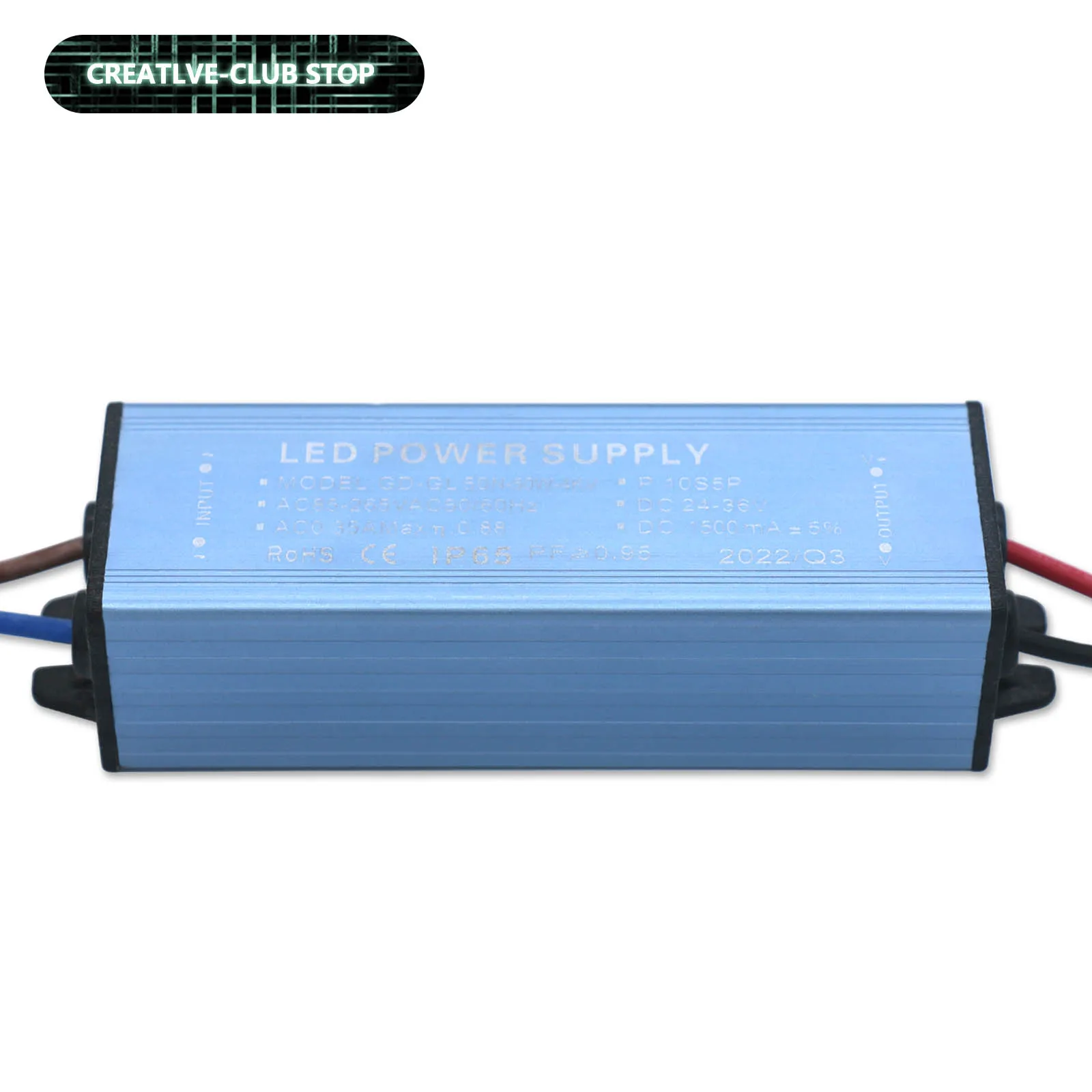 50W Waterproof IP65 LED driver AC85-265V Power Supply constant current voltage DC24-36V LED lighting transformer DIY