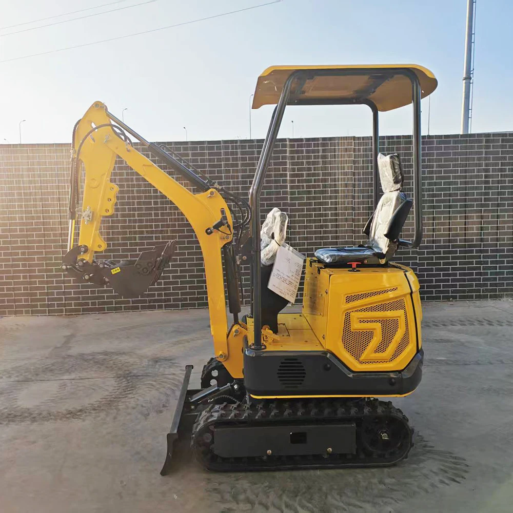 Envío Gratis Mini excavadora de 1,2 toneladas pequeña excavadora de orugas retroexcavadora con pulgar Euro 5 CE EPA granja excavadora diésel personalizada