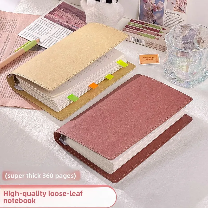 A6 Loose-Leaf Softcover Notebook High-Quality Thick Blank Journal Lined Diary Student Notebook