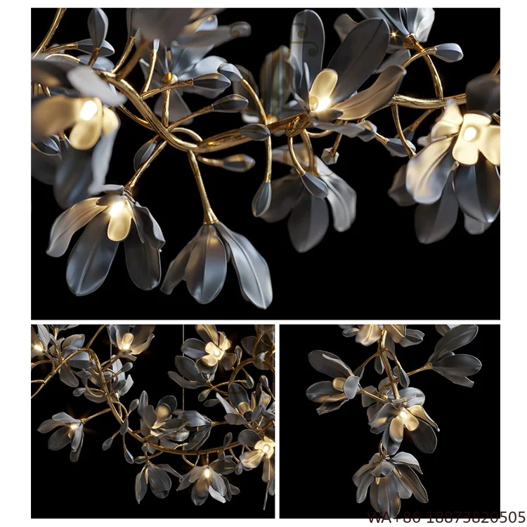 Lámpara LED de diseño elegante, decoración interior, vestíbulo de Hotel, escalera, techo, proyecto personalizado