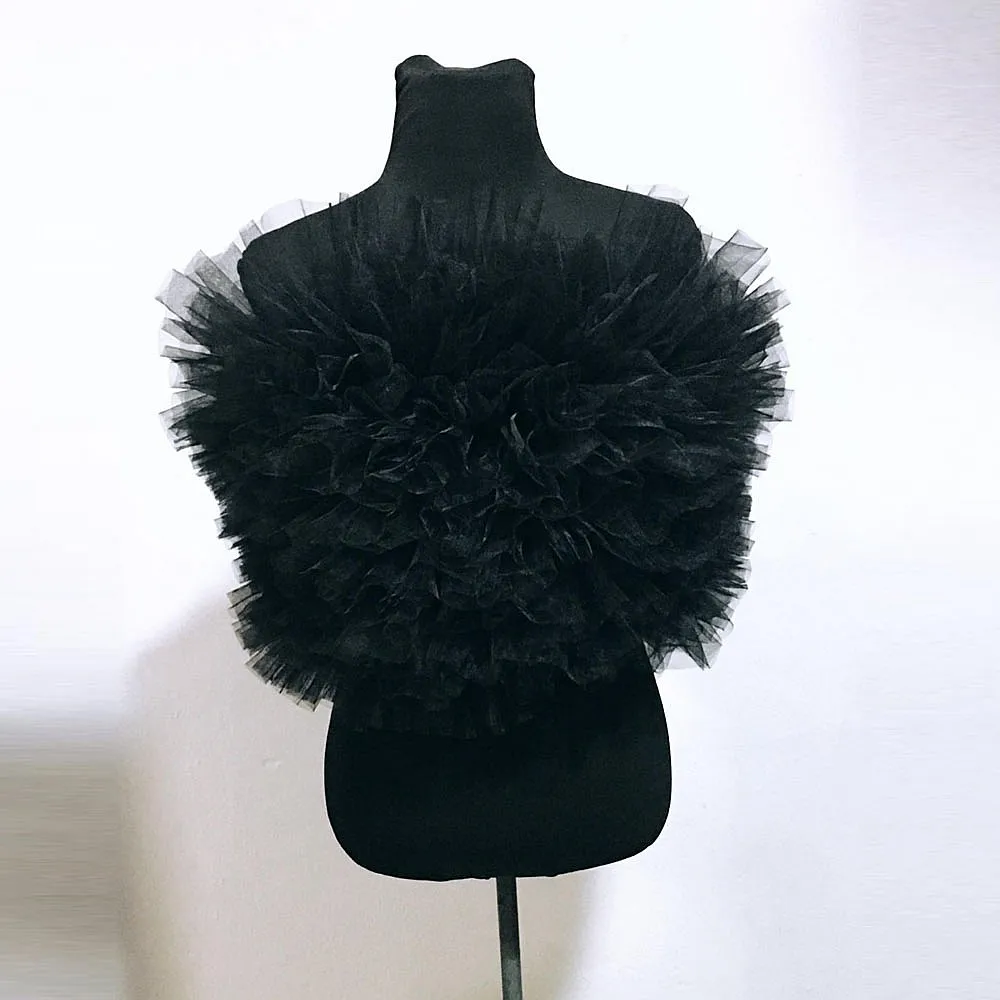 

Short Pink Tulle Women Tops Strapless Short Evening Party Blouse Custom Made Yong Girls Birthday Female Top