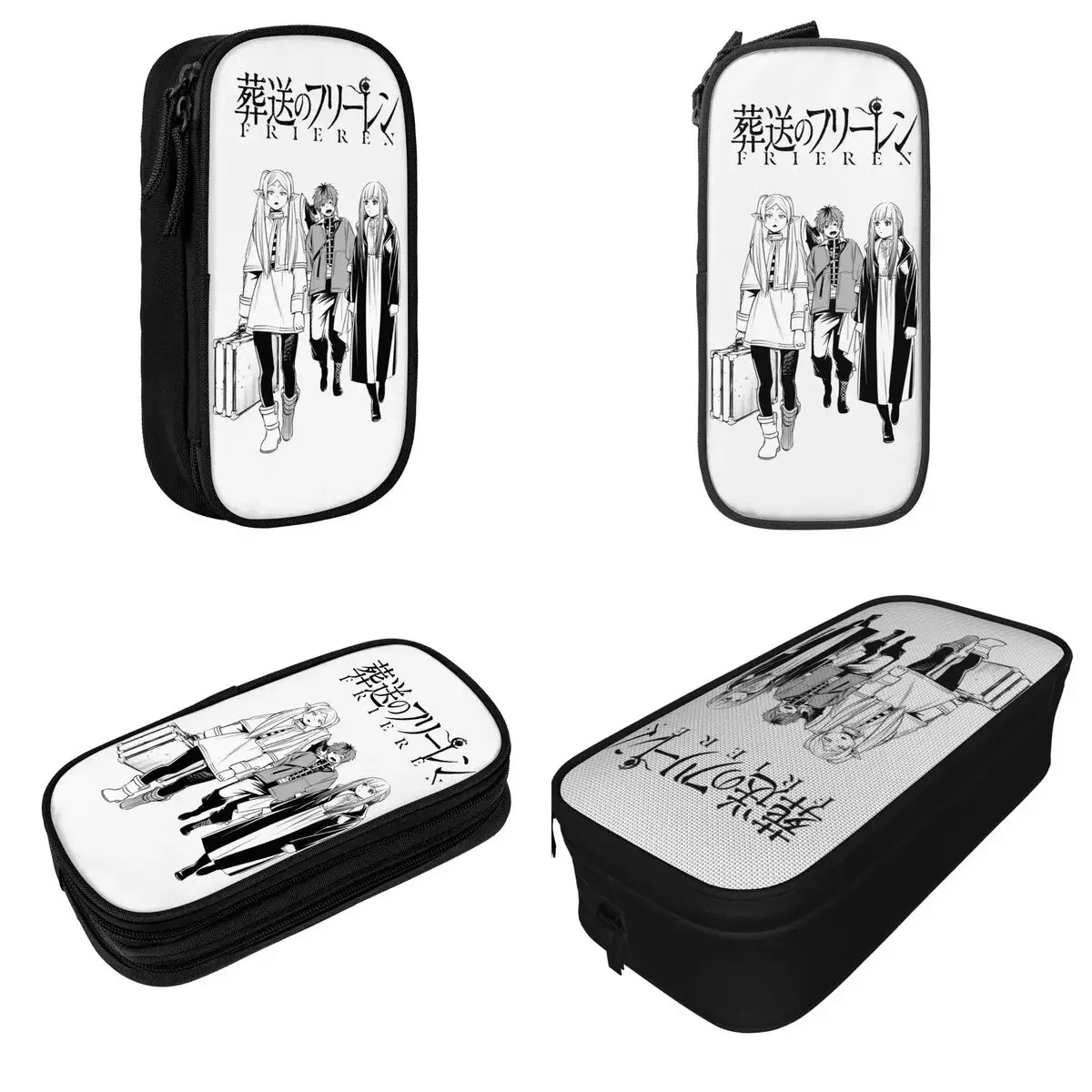 Anime   Sousou No Frieren Pencil Cases Manga Pen Box Bag Student Big Capacity School Supplies Gift Pencilcases