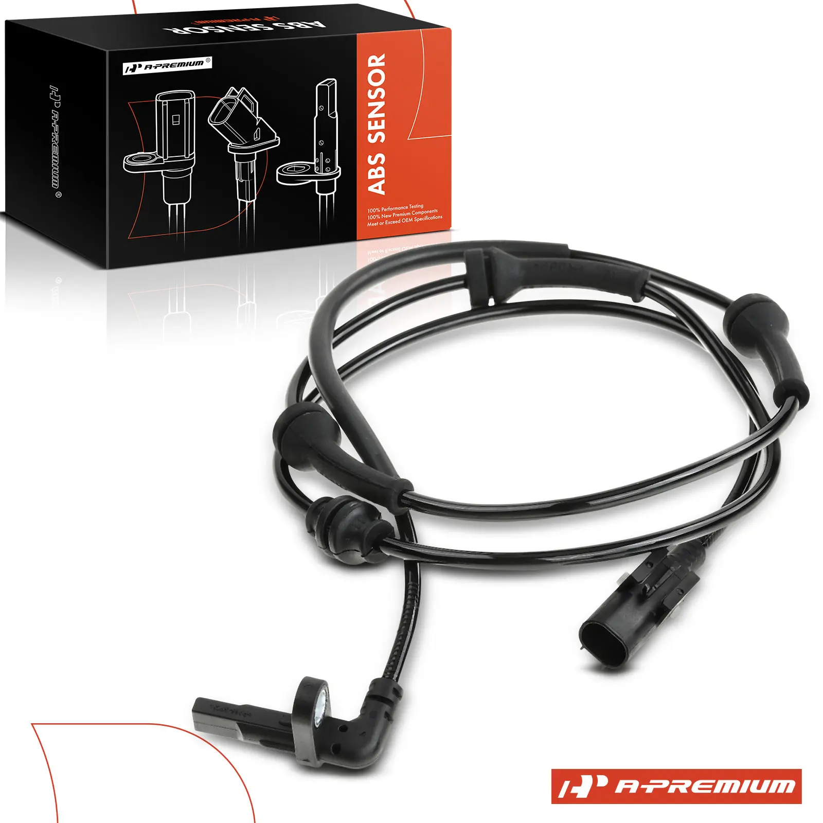 A-Premium Rear Driver or Passenger Side ABS Wheel Speed Sensor for Jeep Compass 2017-2022