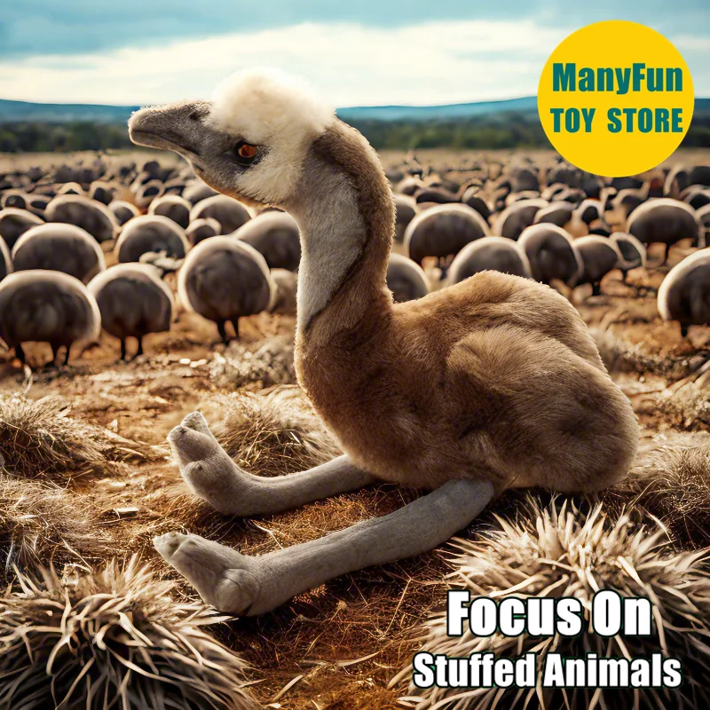 

Emu Bird Plush Toy High Fidelity Cassowary Plushie Ostrich Peluche Lifelike Stuffed Animals Simulation Doll Kawai Toy Gifts Kids