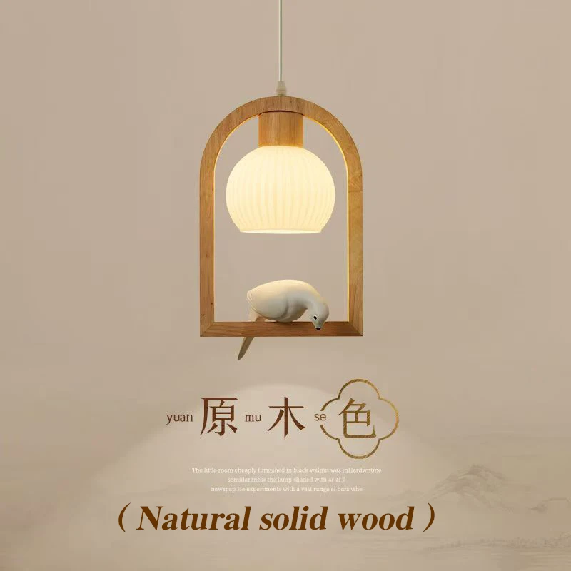 

Люстра из смолы с птицами, AC85-265V, люстры из цельного дерева, используемые для спальни, прикроватной столовой, прихожей, коридора, подвесных светильников