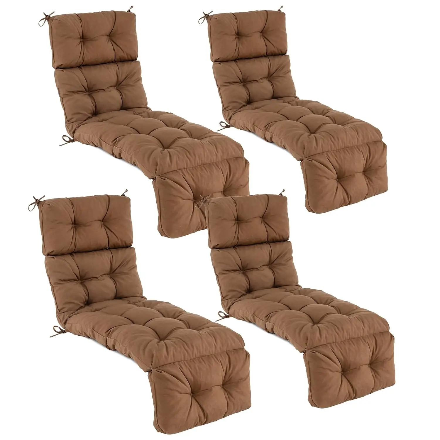 Outdoor Lounge Chair Cushion with String Ties, Patio Recliner Pad, Garden Poolside Seat, 73X22X4 Inch Thick, Customized