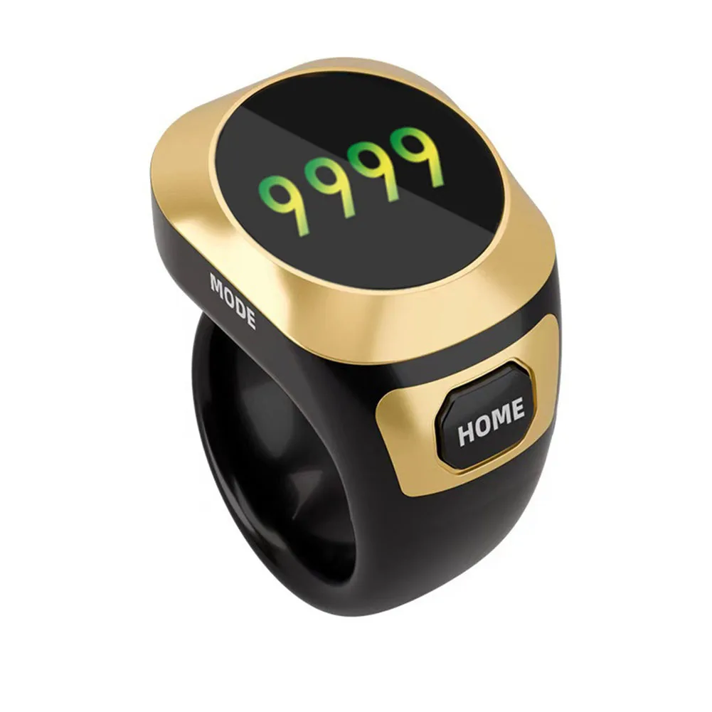 Portable for Smart Ring Counter for Tasbeeh Use Luminous Screen Rechargeable via for Type C 40mAh Battery 18mm 20mm 22mm Sizes