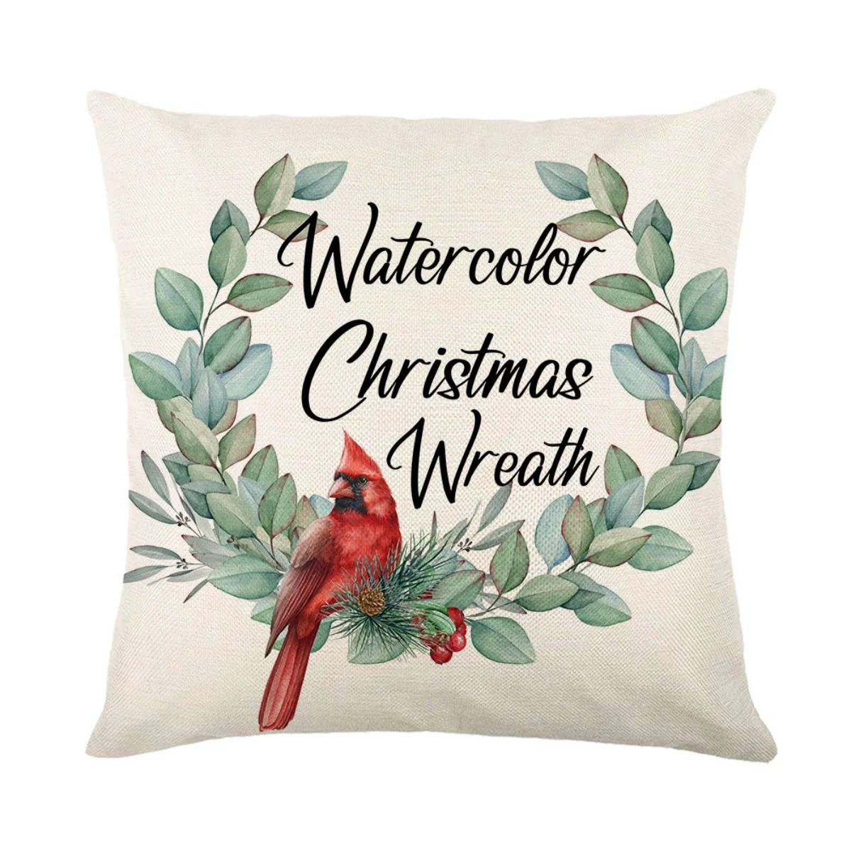 Christmas Gnome Red Truck Cardinal Bird 4Pcs Throw Pillow Covers, Home Decor Cushion Cases for Sofa Bedroom