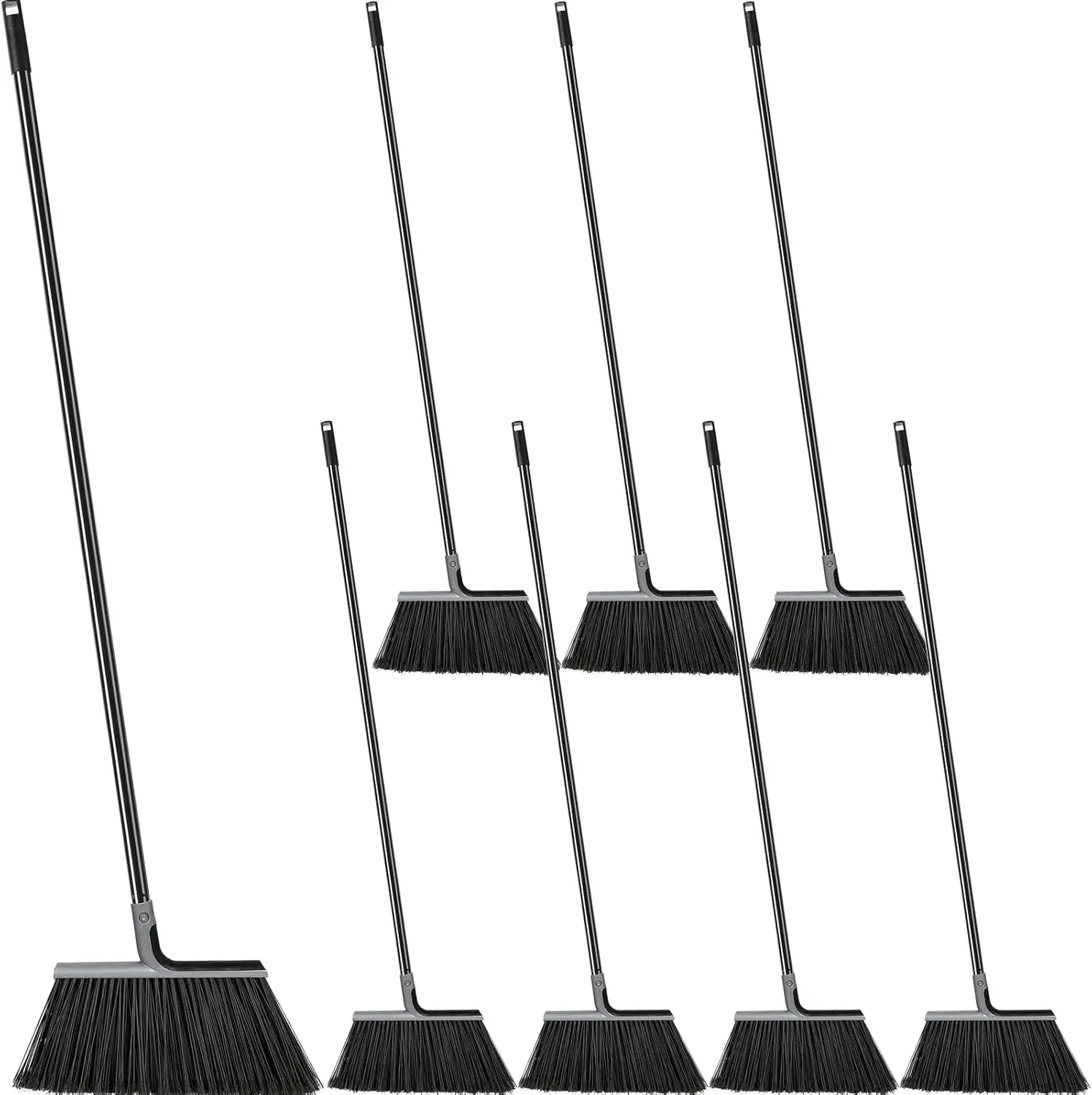 

Набор из 8 прочных метел для улицы и помещений, 58 дюймов, коммерческие, с жесткой щетиной, длинной ручкой, для гаражей, бетонных поверхностей, улицы