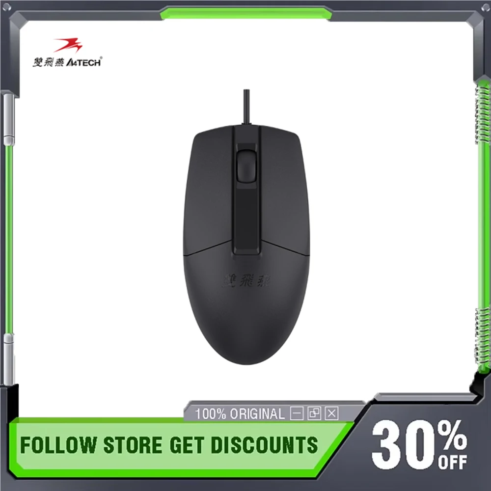 A4Tech OP-300 ماوس مكتب بصري سلكي وضع واحد 3 أزرار USB 1200 ديسيبل متوحد الخواص مكتب الأعمال الإلكترونية ماوس أجهزة الكمبيوتر المحمولة الملحقات