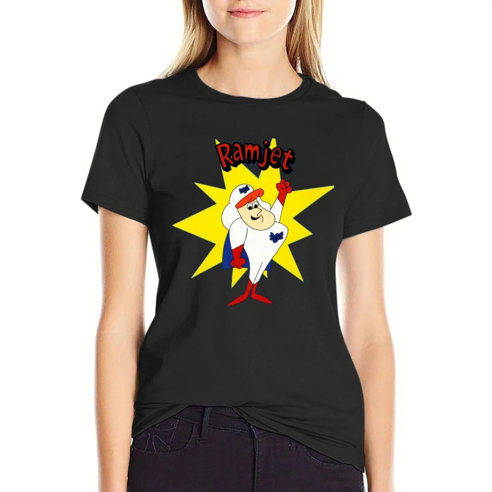 

Roger Ramjet Retro TV Cartoon T-Shirt customizeds plus sizes blanks plain t shirt for Women