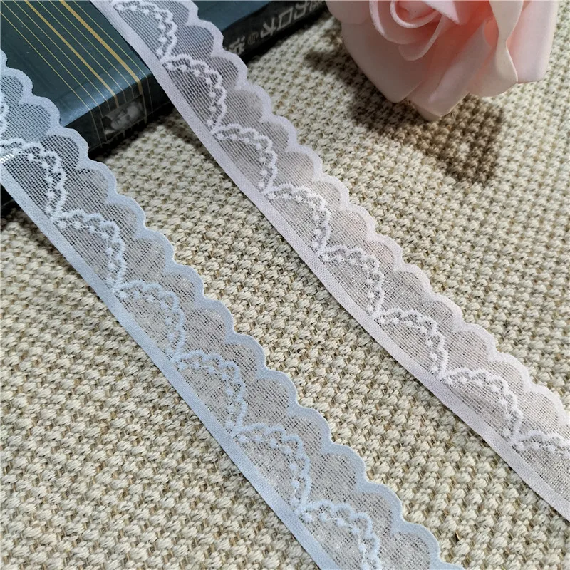 LS1176-1 Pink 2.2CM Smooth Lace Small Lace Clothing Splicing Sewing Accessories