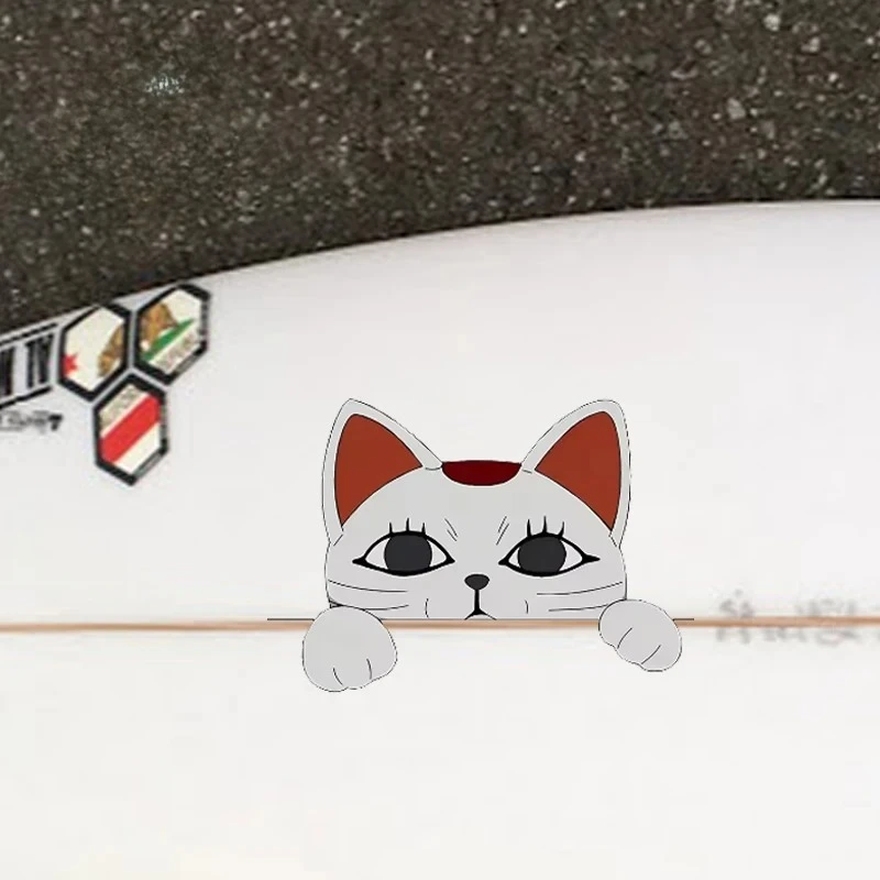 personality Anime Turbo Granny Car Stickers Amusing Cartoon Cat Surfboard Decals Nice Waterproof Vinyl Car Door Protector
