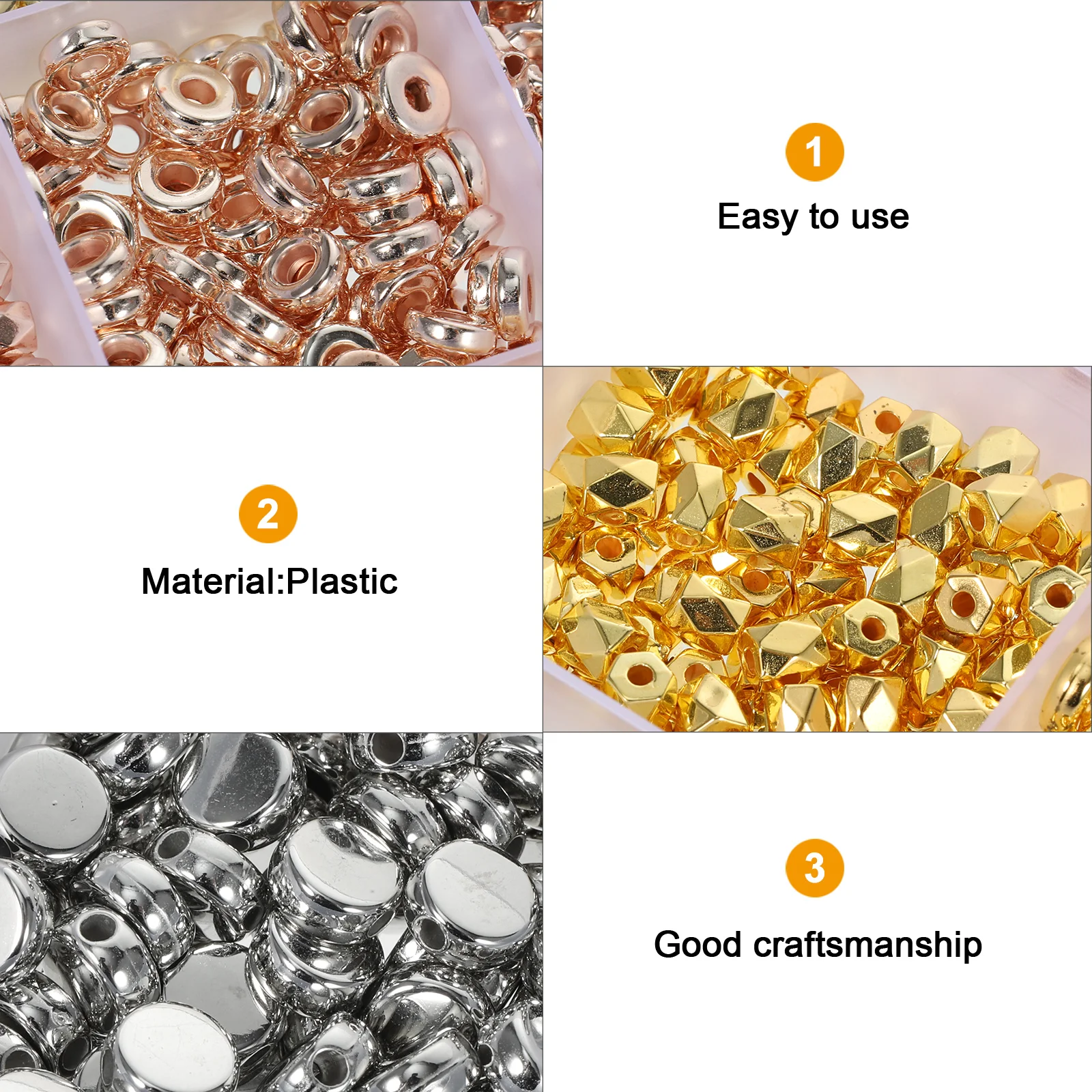 

2160Pcs DIY Jewelry Beads Kit Plastic Beads for Necklace Bracelet Earrings Making Craft Supplies Beading Beaded Necklace