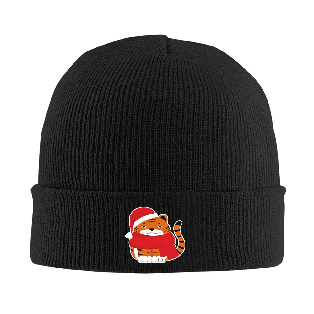 chapeu-de-natal-dos-desenhos-animados-tigre-gorro-a-prova-de-vento-quente-inverno-esqui-com-design-tigre-vermelho-elastico-ajuste-macio-elastico