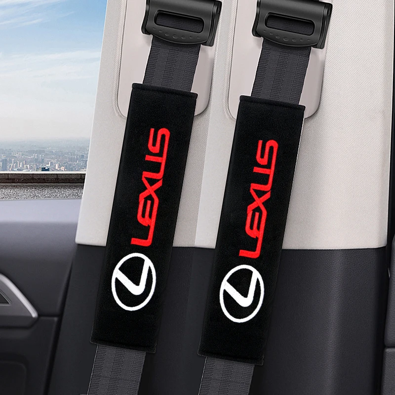 2PCS Car Seat Belt Cover Car Styling Auto Case For LEXUS RX300 RX330 RX350 IS250 LX570 is200 is300 ls400 Accessories