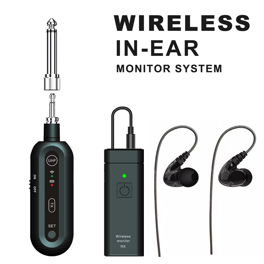 Mono wireless monitoring singer stage return music accompaniment audio host voice real-time return ear monitoring system UHF