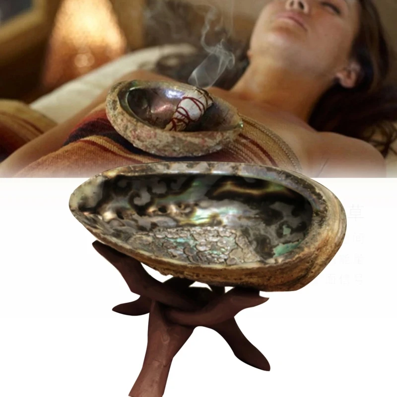 Holy Wooden Bracket Shell Crystal Balls Stand Holder DIY Crafts Rack for Home Bedroom Yoga Room Decoration Healing Purification