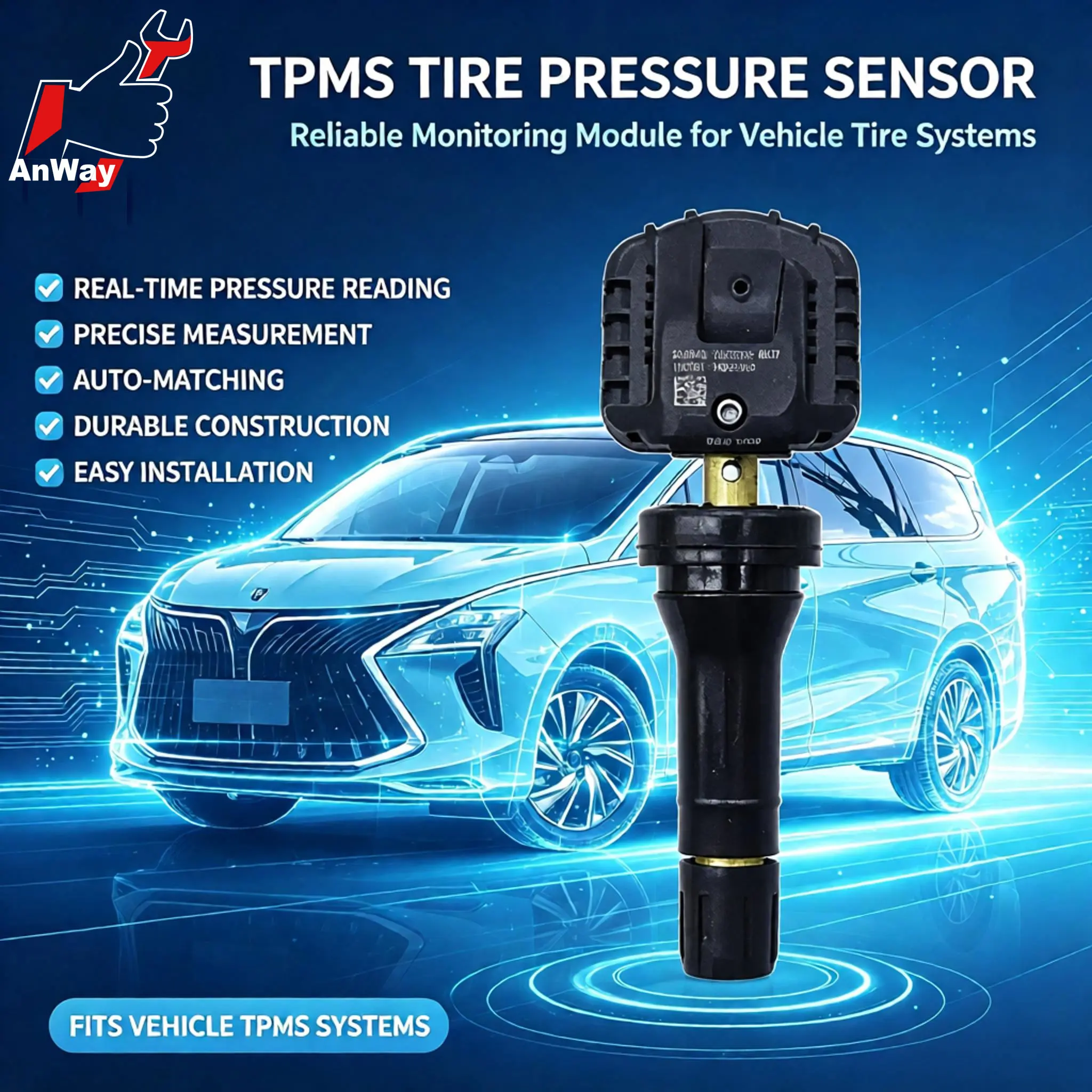 Custom Fit Car Tire Pressure Sensor For Forthing Lingzhi Plus 2021-2026 Stable Signal Tire Monitoring Sensor TPMS Sensor