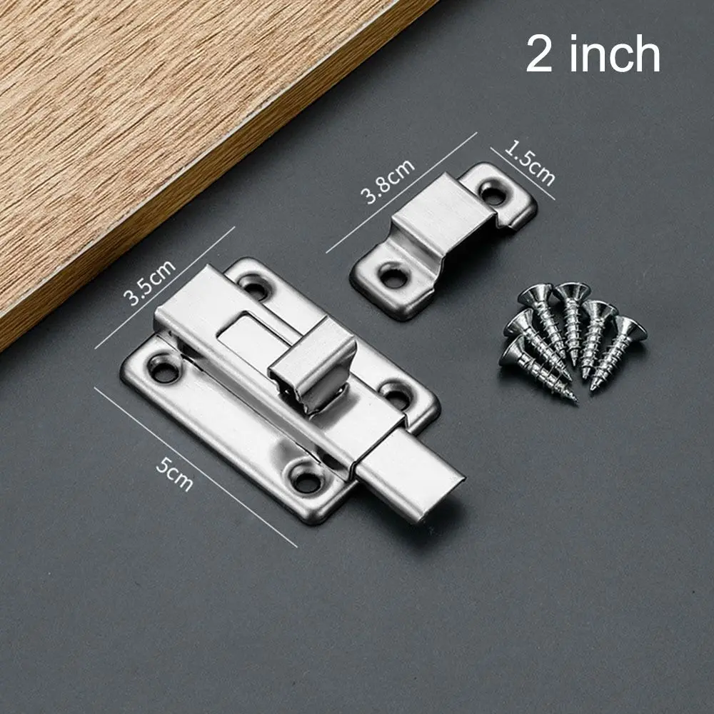 

1Sets Cabinet Hinges Self-elastic Latch Furniture Supplies Hardware Security Bolt Latch Anti-theft Stainless steel