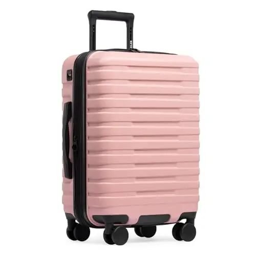 

U.S. Traveler Boren Hardside Spinner Luggage with Aluminum Handle, Pink, Carry-on 22-Inch