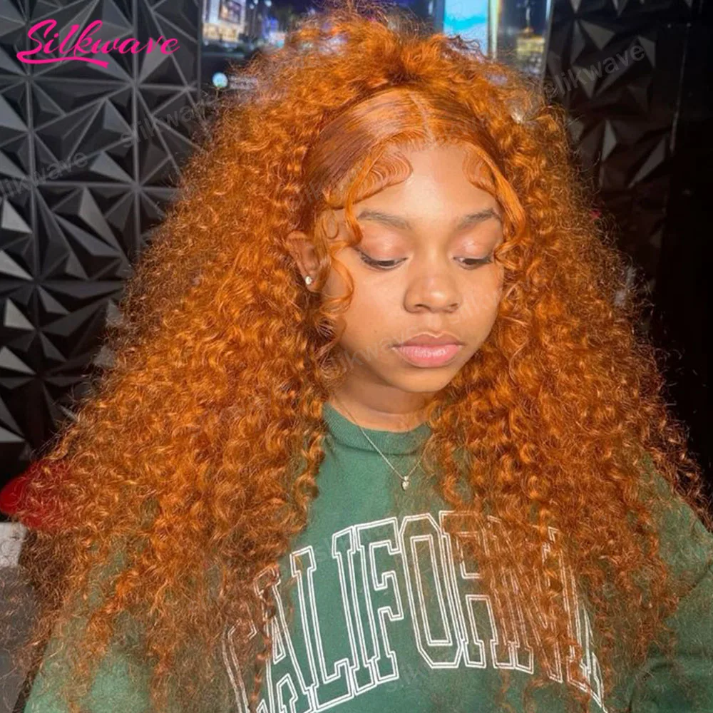 

Оранжево-имбирные кудрявые парики с кружевной передней частью 13x6, из натуральных человеческих волос, глубокая волна, парик с кружевной передней частью 13x4, цвет 350, предварительно снятая линия роста волос, бразильские, для женщин