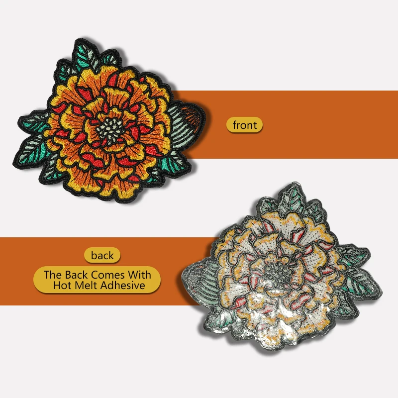 1PC Botanical Cottagecore Embroidered Patch Iron On Sew On Patches For Clothing Cap Bag DIY Gift Floarl Badge With Adhesive