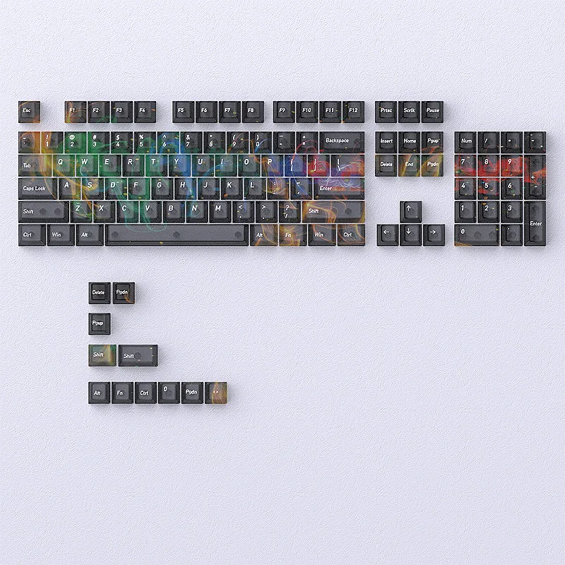 Original height 115 keys Symphony crystal series PC transparent material sublimation keycap DIY