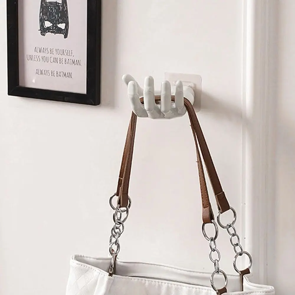 Multi-functional Hand Shape Hook Trace-less Hanger Hook Solid Color Key Holder Storage Hook Rack