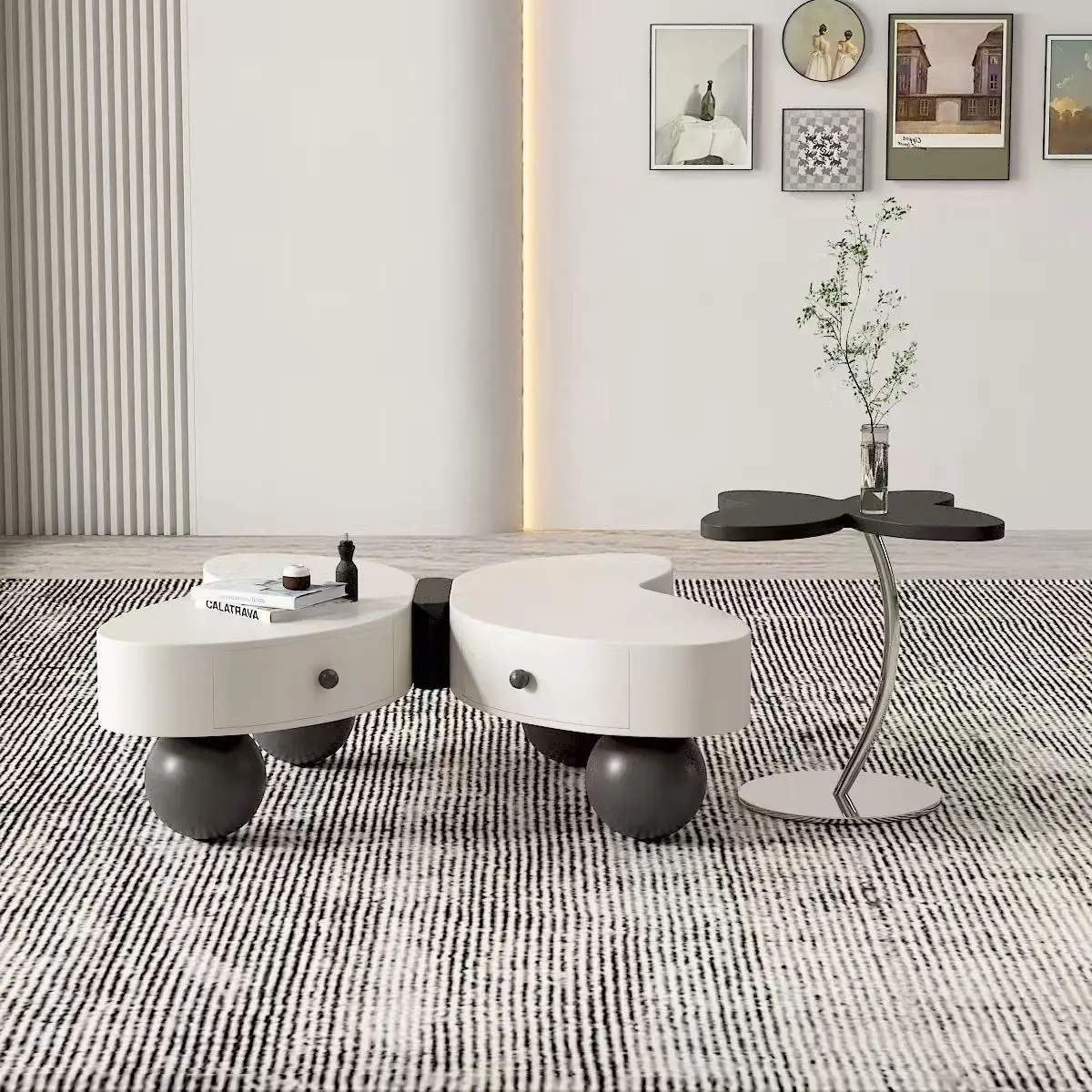 CX small apartment butterfly coffee table modern creative simple new, home living room combination coffee table