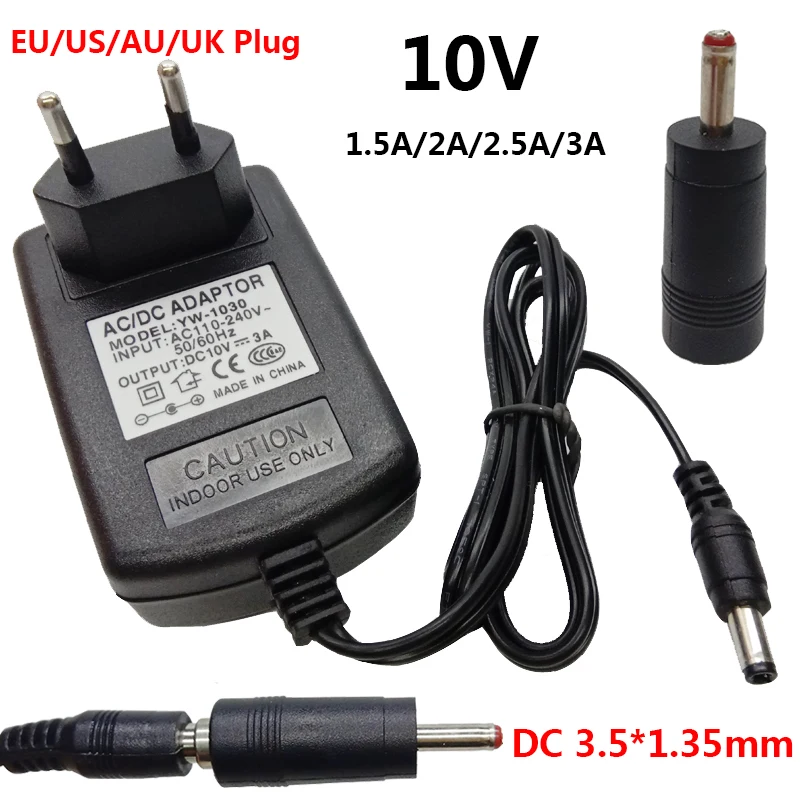 10V 2A DC Power Supply 3.5*1.35mm Universal AC DC Power Adapter Adaptor 5.5*2.5mm 1.5A 2A 2.5A 3A Adaptador EU US UK AU Plug