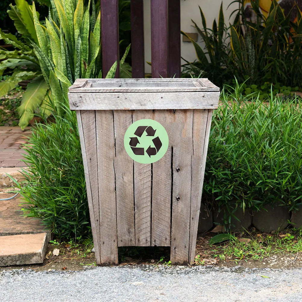 

1Set Glow in The Dark Recycle Bin Decal Waterproof Vinyl Trash Can Sticker for Metal Plastic Garbage Bins Indoor Outdoor