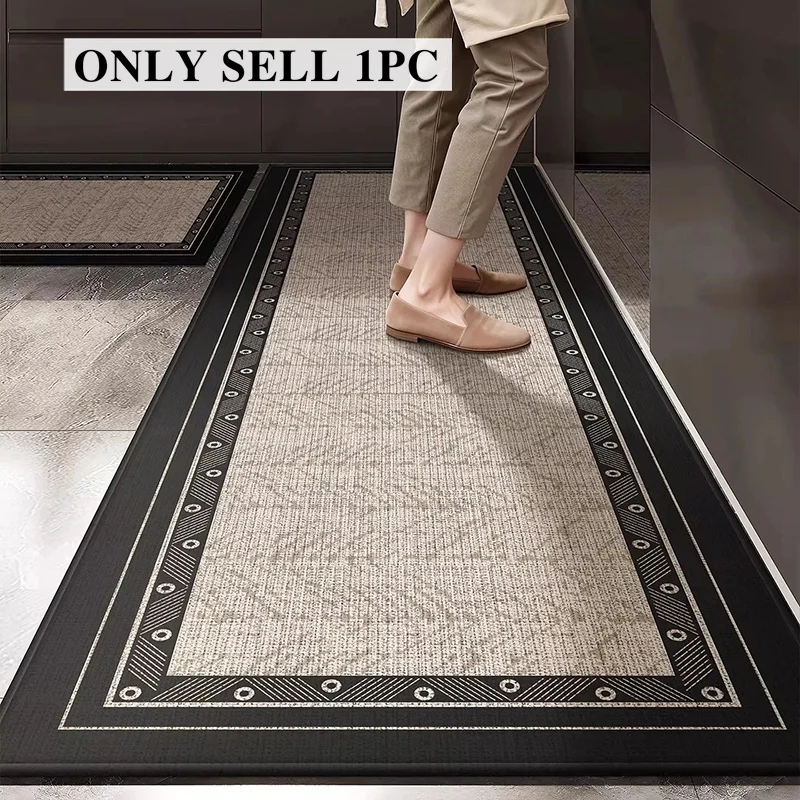 Kitchen Floor Mat Long Stain-resistant Wear-resistant Carpet Modern High-end Style Rug Home Decoration Rugs Alfombras De Cocina