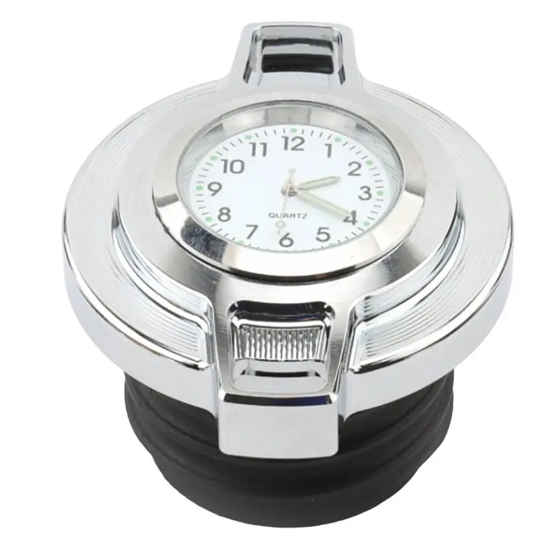 A22F-Motorcycle Fuel Tank Cap With Clock Oil Gas Caps For Sporster XL 883 1200 Road King 1996-2023