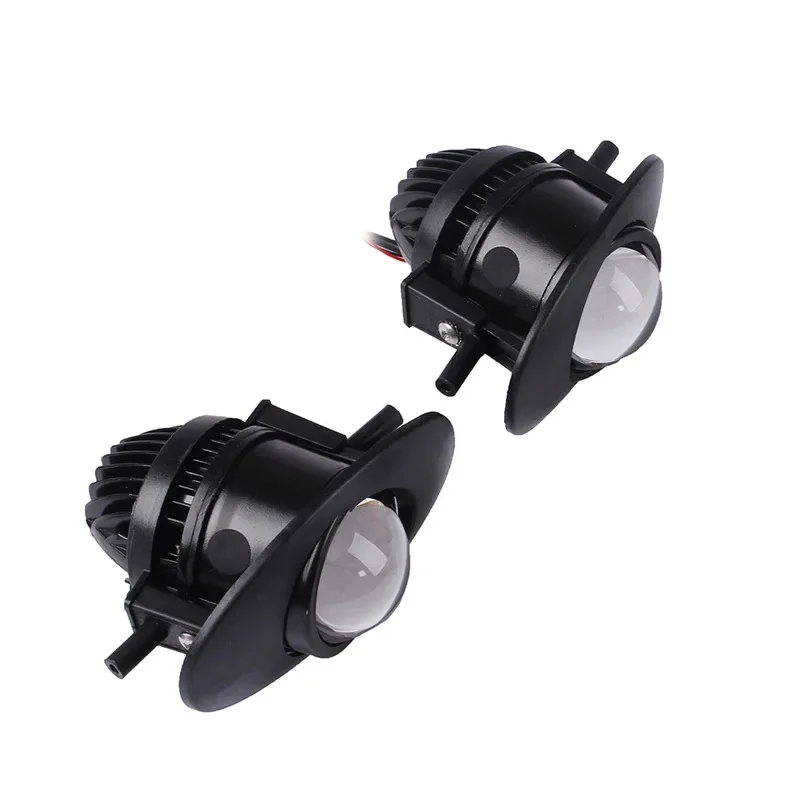 

2.0 Inch Pair of Universal Bi-Xenon HID Car Fog Light Projector Lens Kit Car Headlight High Low Beam White Light