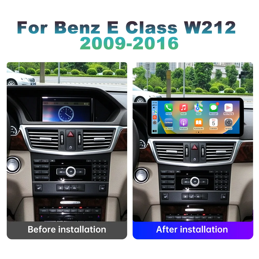For Mercedes Benz E Class W212 2009 - 2016 GPS Navi WiFi BT 4G Android 16 Car Radio Multimedia Video Player HD Touch Screen