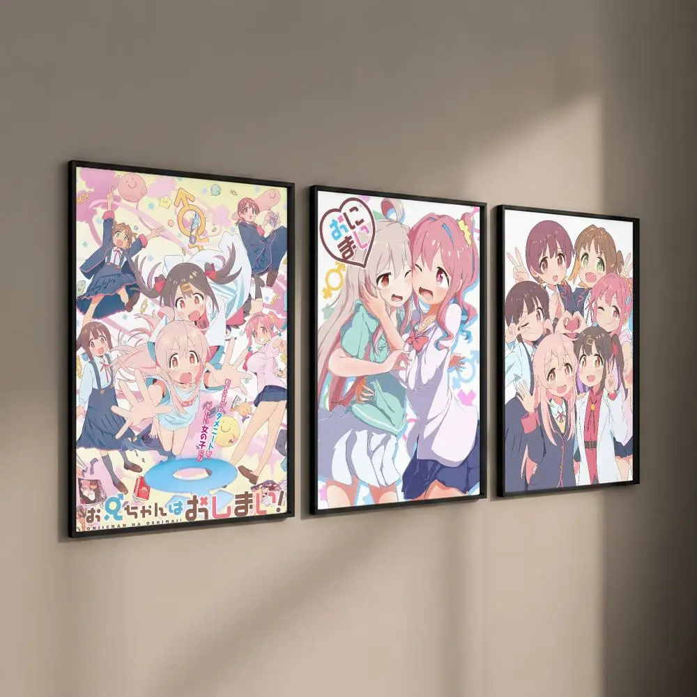 Cute Comedy Anime Onimai I'm Now Your Sister Poster Self-adhesive Art Waterproof Paper Sticker Coffee House Bar Room Wall Decor