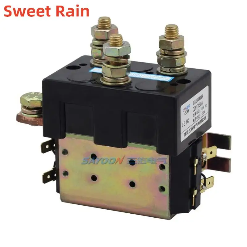 SAYOON CZWT100A ZJWT100A DC Contactor Relay 12V 24V 36V 48V 60V for Electric Vehicle Forwarding and Reversing DC Motor