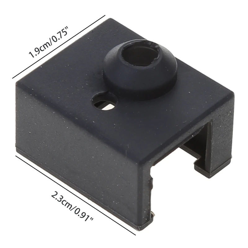 Verwarmingsblokafdekking Siliconen sok voor Ender 3 3D-printer Hotend Extruder