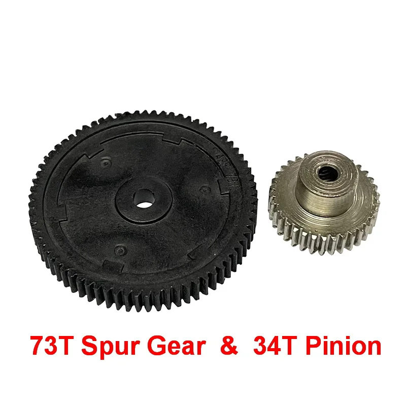 Nylon 48P Spur Gear 73T 48P Metal Pinion  3.17mm 19T 26T 34T Motor Gear For 1/10 Rc Model Car Parts